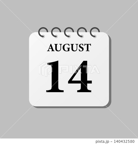 Icon page calendar day - 14 August 140432580