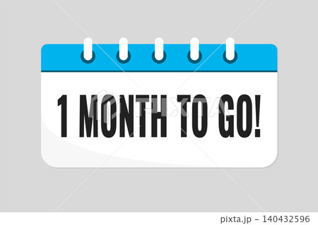 Countdown monthly calendar icon - 1 month to go 140432596