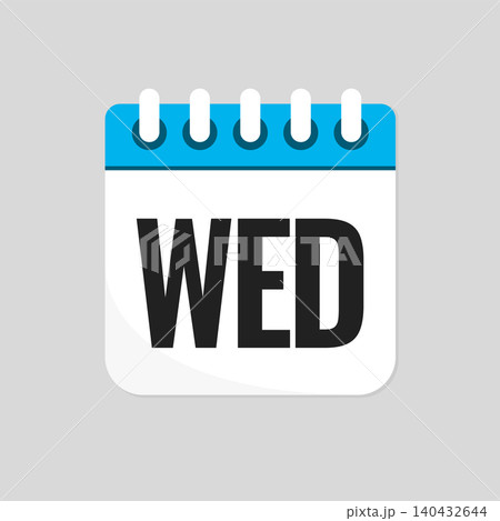 Vector template icon page calendar - day Wednesday Vector template icon page calendar - day Wednesday 140432644