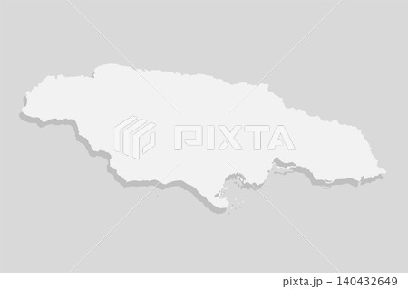 Map of Jamaica, template Caribbean outline country 140432649
