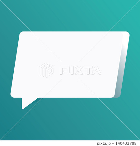 Speech bubble blank frame, text quote box, message 140432789