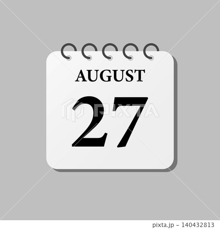 Icon page calendar day - 27 August Icon page calendar day - 27 August 140432813
