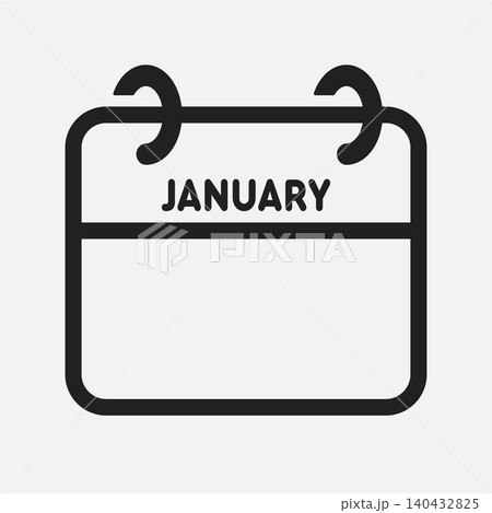 Icon calendar January month, empty space, reminder 140432825