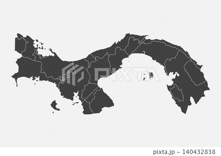 Vector map country Panama divided on regions Vector map country Panama divided on regions 140432838
