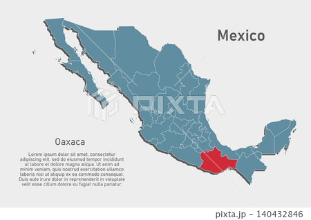 Vector map of Mexico - Oaxaca State Vector map of Mexico - Oaxaca State 140432846