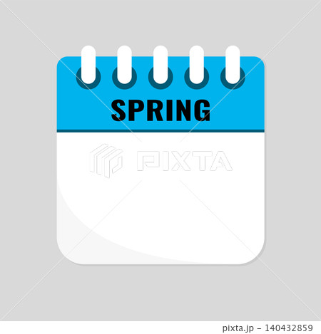 Icon page calendar - season spring, empty space 140432859