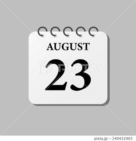 Icon page calendar day - 23 August Icon page calendar day - 23 August 140432905