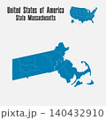 Vector map of the USA - State Massachusetts 140432910