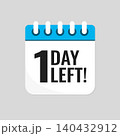 Countdown daily page calendar icon - 2 days left 140432912
