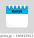 Icon page calendar - season winter, empty space 140432913