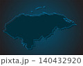 Vector map of Honduras on the radar screen 140432920