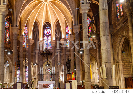 Inside the Basilica of Notre-Dame de Nice in the center of Nice, France Inside the Basilica of Notre-Dame de Nice in the center of Nice, France 140433148