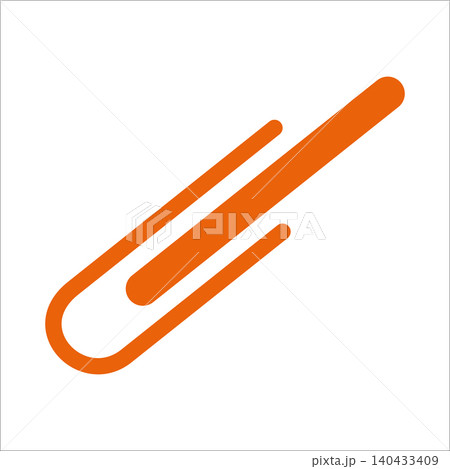 Simple Orange Paperclip Graphic With a Modern Design Simple Orange Paperclip Graphic With a Modern Design 140433409