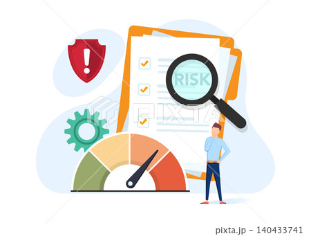 Risk Management Assessment and Warning Stock Illustration Risk Management Assessment and Warning Stock Illustration 140433741