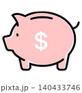 かわいい豚の貯金箱 かわいい豚の貯金箱 140433746