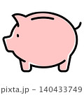 かわいい豚の貯金箱 かわいい豚の貯金箱 140433749