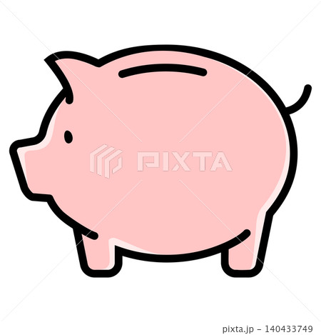 かわいい豚の貯金箱 かわいい豚の貯金箱 140433749
