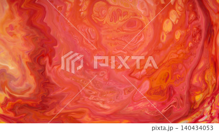 Abstract fluid art background with swirling orange red and pink marbled paint texture Abstract fluid art background with swirling orange red and pink marbled paint texture 140434053