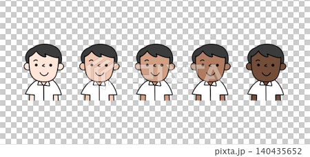 Illustration of a young man's tan level Illustration of a young man's tan level 140435652