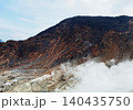 大涌谷・噴煙を上げる硫黄山 大涌谷・噴煙を上げる硫黄山 140435750