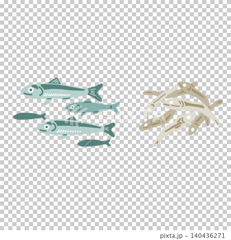 煮干しのイラスト（カラー） 140436271