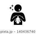 感動する人物のピクトグラム（感謝・感激・嬉しい・涙） 140436740
