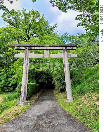 古道の石の鳥居 古道の石の鳥居 140436839