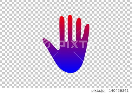 Colorful Gradient Hand Palm Icon Symbol Representing Stop Gesture, Safety, and Human Connection Colorful Gradient Hand Palm Icon Symbol Representing Stop Gesture, Safety, and Human Connection 140436841