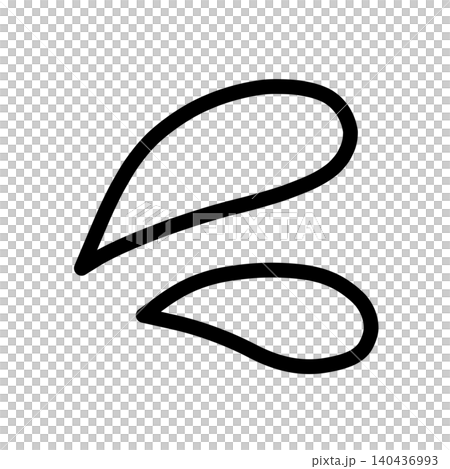 汗マークの線画アイコン 汗マークの線画アイコン 140436993