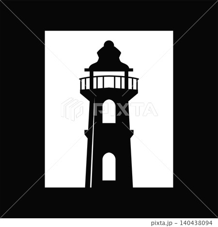 Lighthouse Logo Design Template, Sea Beacon, Simple Beach Adventure 140438094