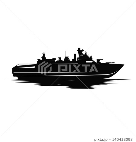 Ship Logo Design Illustration, Sailing Ship, Cargo Ship, Maritime Transportation Template 140438098