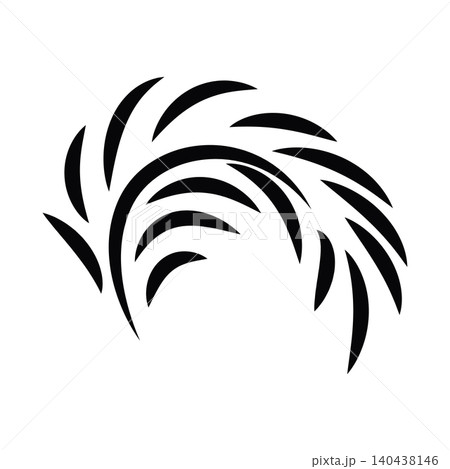 Palm leaf design with a simple, minimalist and elegant design concept, premium line symbol template design for brand 140438146