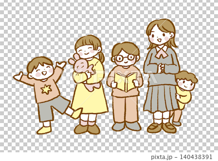 Happy children of various ages Happy children of various ages 140438391