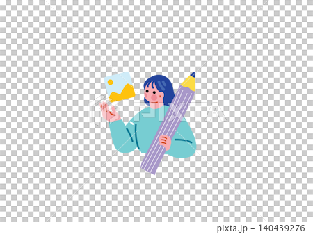 Illustration of a female designer Illustration of a female designer 140439276