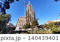 青空のサグラダファミリア全景・イエスの塔 140439401