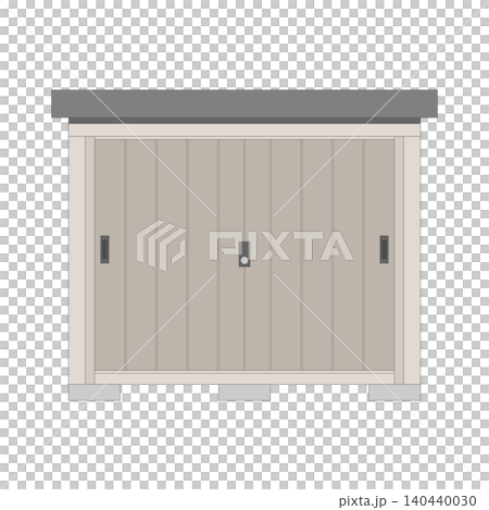 設置された物置のシンプルなイラスト 設置された物置のシンプルなイラスト 140440030