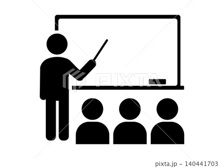 授業で教える先生と学ぶ生徒のイラスト 授業で教える先生と学ぶ生徒のイラスト 140441703