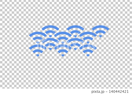 Seigaiha (wave pattern) background vector illustration, summer, blue, Japanese style, Japanese pattern Seigaiha (wave pattern) background vector illustration, summer, blue, Japanese style, Japanese pattern 140442421