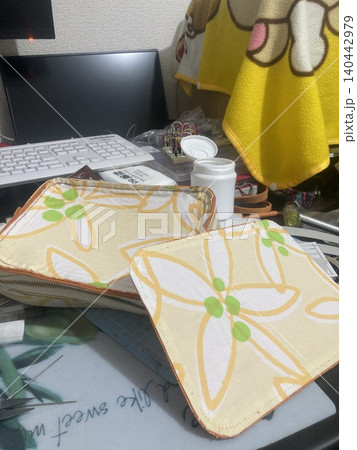 レザークラフト_ポーチ製作途中 140442979