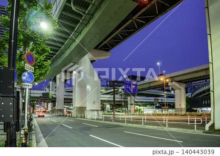 大阪夜景 西本町 中央大通 大阪府大阪市 大阪夜景 西本町 中央大通 大阪府大阪市 140443039