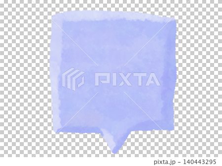 A square speech bubble drawn with crayons. A light blue frame. A square speech bubble drawn with crayons. A light blue frame. 140443295