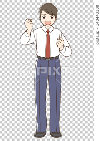 Male student illustration, full body (understanding) Male student illustration, full body (understanding) 140443309