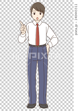 Full-body illustration of a male student (notices) Full-body illustration of a male student (notices) 140443311
