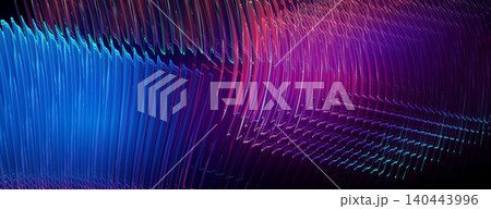 Abstract futuristic background with glowing neon waves. Blue and purple glass texture. Abstract futuristic background with glowing neon waves. Blue and purple glass texture. 140443996