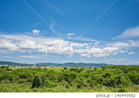 木津川風景 京都府八幡市 木津川風景 京都府八幡市 140445682