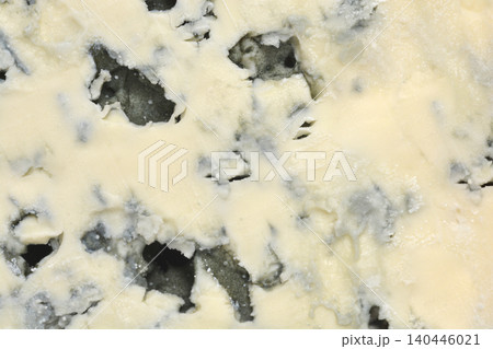 Macro texture o Danish blue cheese Macro texture o Danish blue cheese 140446021