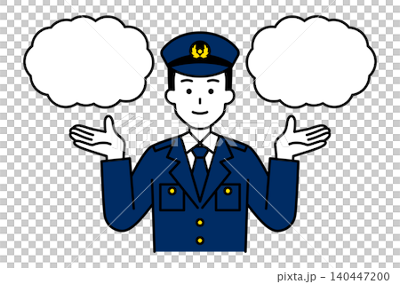 A male police officer offers two options. A male police officer offers two options. 140447200