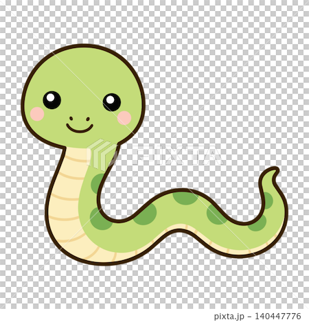 かわいいヘビのシンプルイラスト 140447776