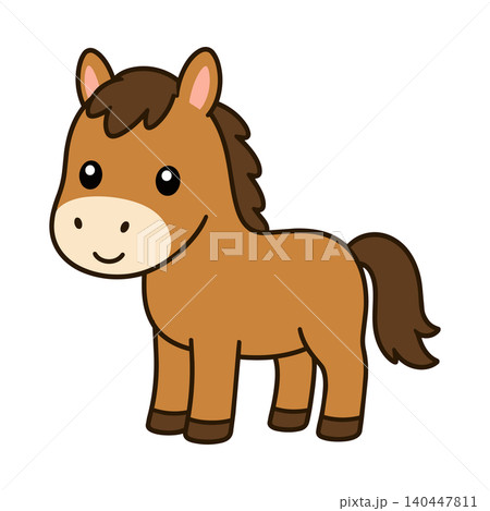 かわいい馬のイラスト かわいい馬のイラスト 140447811