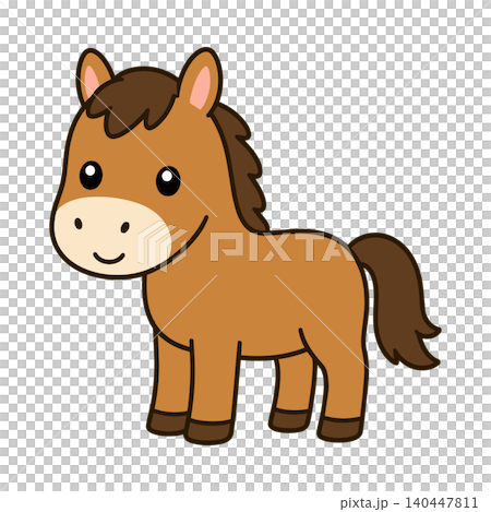 かわいい馬のイラスト かわいい馬のイラスト 140447811